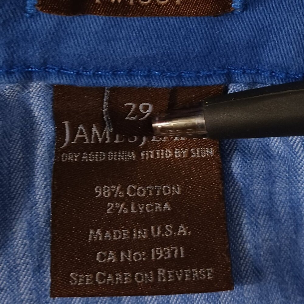 James Jeans, Royal Blue "Twiggy" Jeans, Size 29, Low to Mid Rise (8.5"), Ankle - Picture 3 of 13